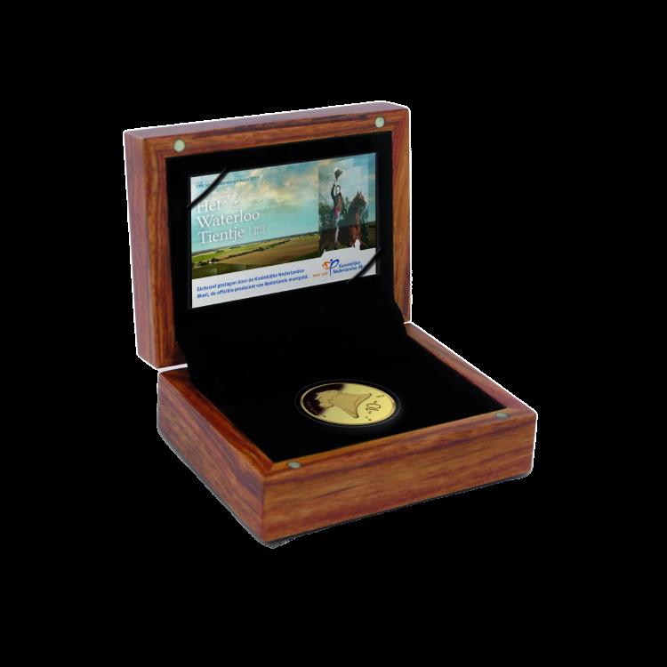 "Waterloo tientje" 10 Euro Goud Proof voorkant