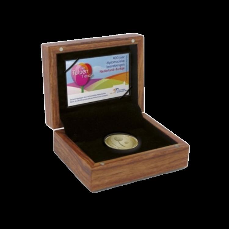 "Het Tulpen tientje" 10 Euro Goud Proof voorkant