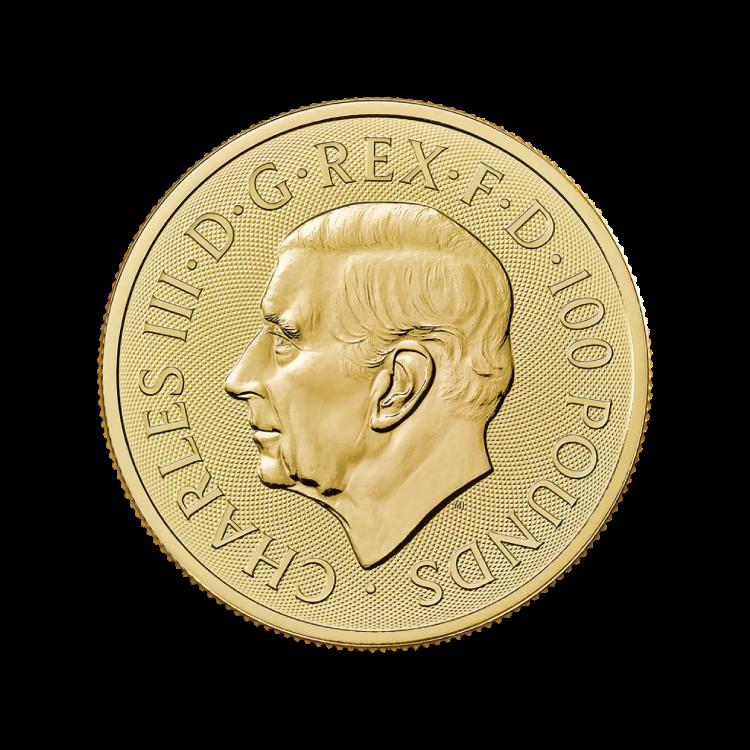 1 troy ounce gold Tudor Beasts Greyhound of Richmond back