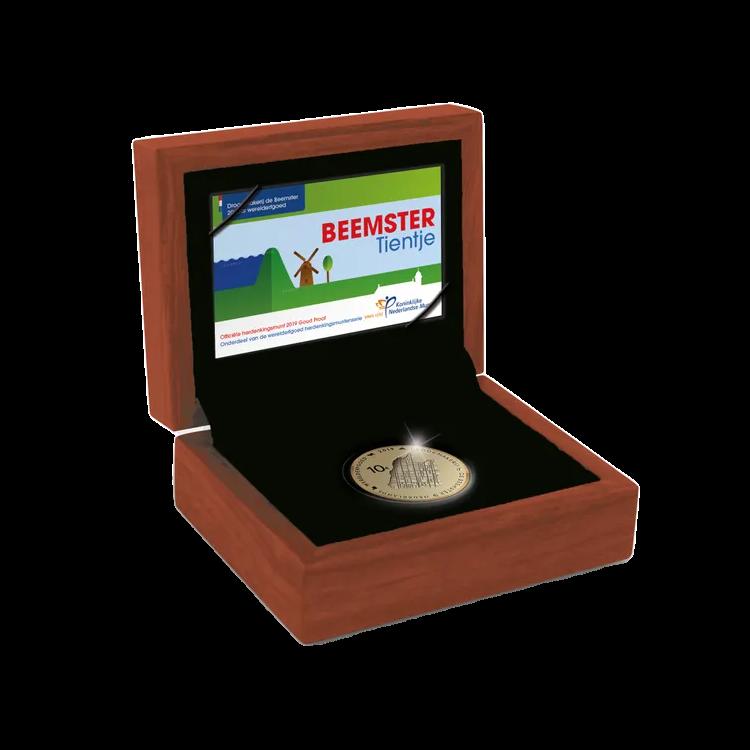 "Beemster tientje" 10 Euro Goud Proof voorkant