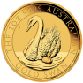 1 Troy ounce gold coin Australian Swan 2018 front