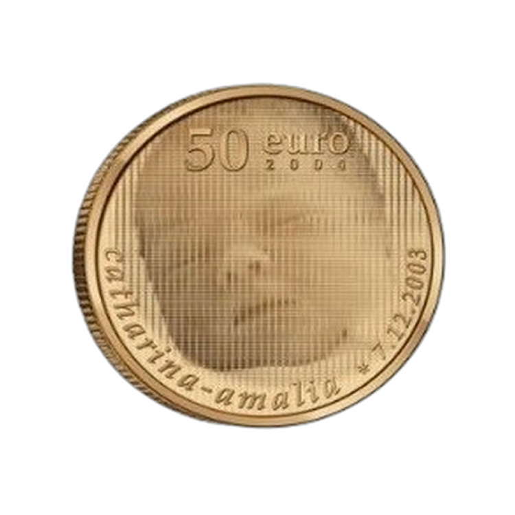 Gouden 50 euro 2004 prinses Amalia voorkant