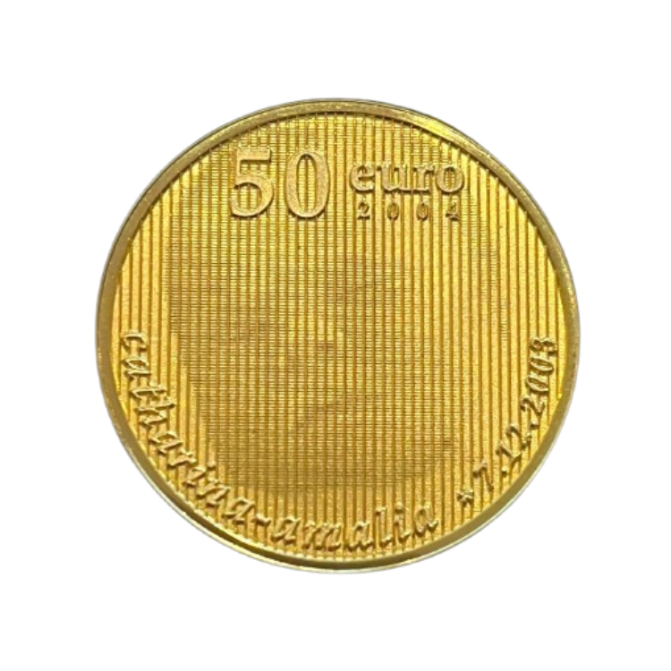 Gouden 50 euro 2004 prinses Amalia achterkant