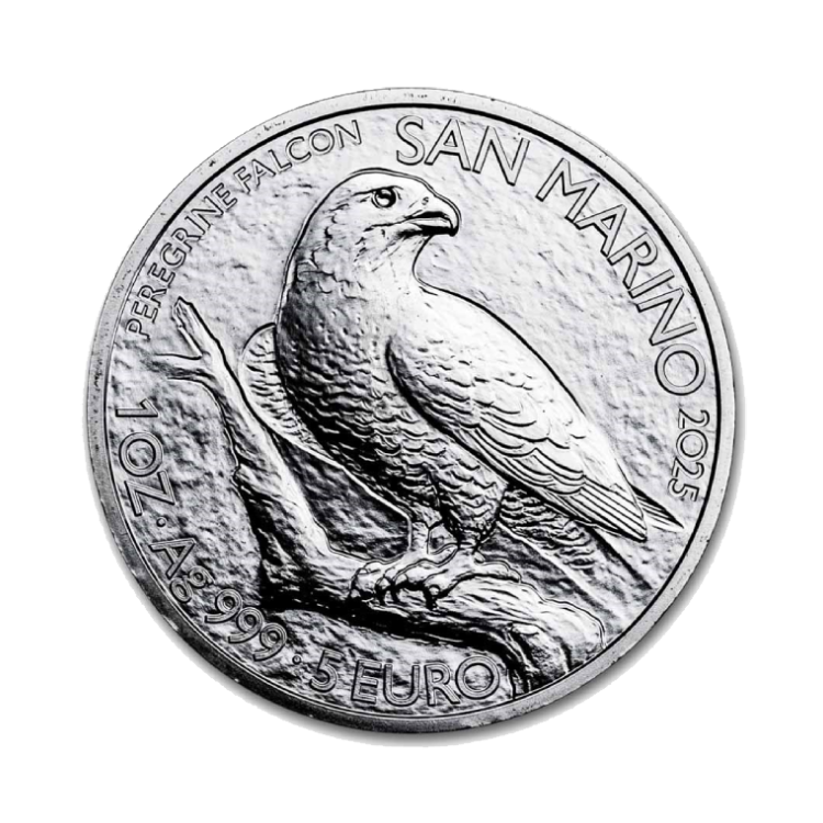1 troy ounce silver San Marino Peregrine Falcon