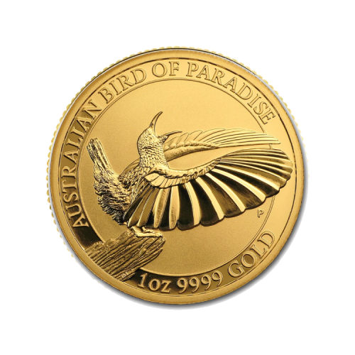 1 Troy ounce gouden munt Birds of Paradise 2018 voorkant