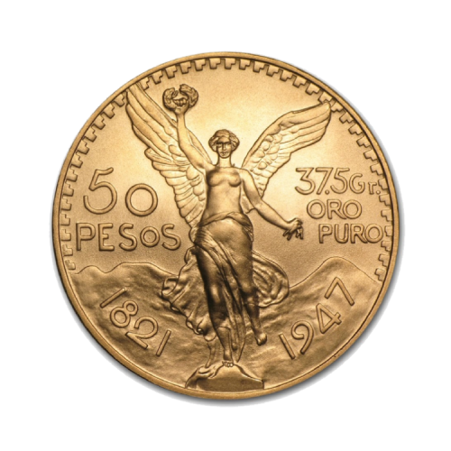 Gouden 50 pesos munt Mexico voorkant