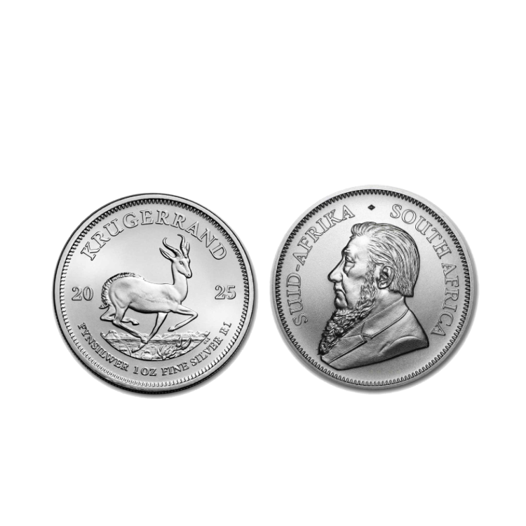 Design 1 troy ounce silver Krugerrand 2025
