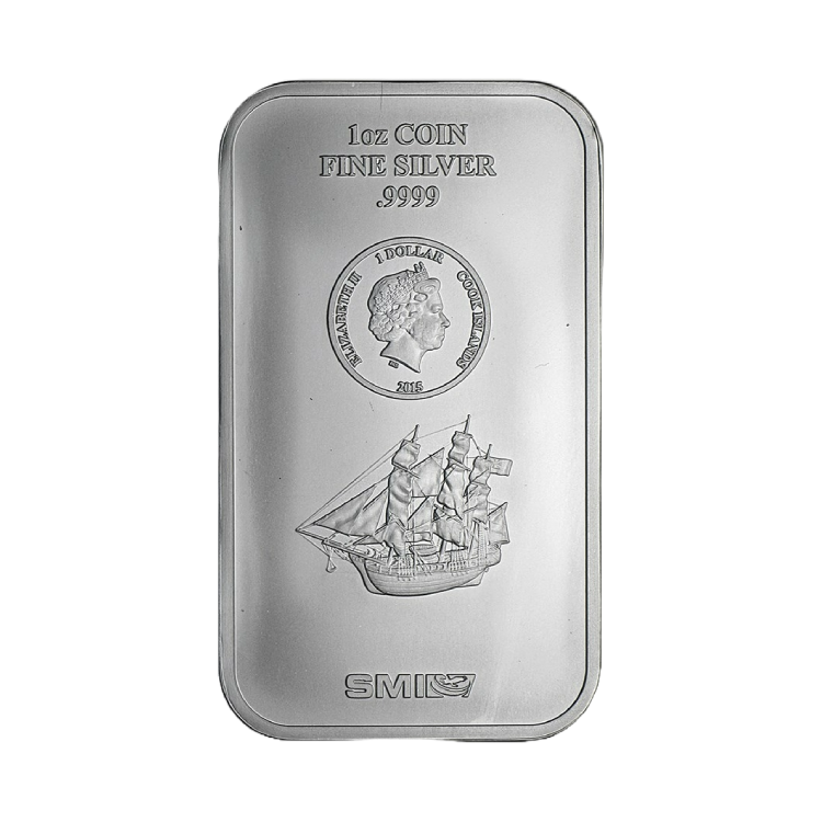 1 troy ounce zilveren muntbaar diverse producenten achterkant