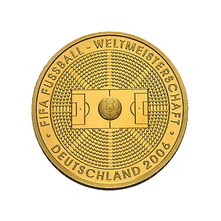 1/2 troy ounce gouden FIFA Herdenkingsmunt 2006 voorkant