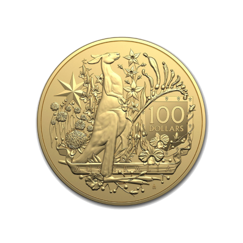 1 troy ounce gouden Coat of Arms Kangaroo 2021 voorkant