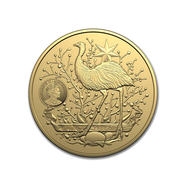 1 troy ounce gouden Coat of Arms Kangaroo 2021 achterkant