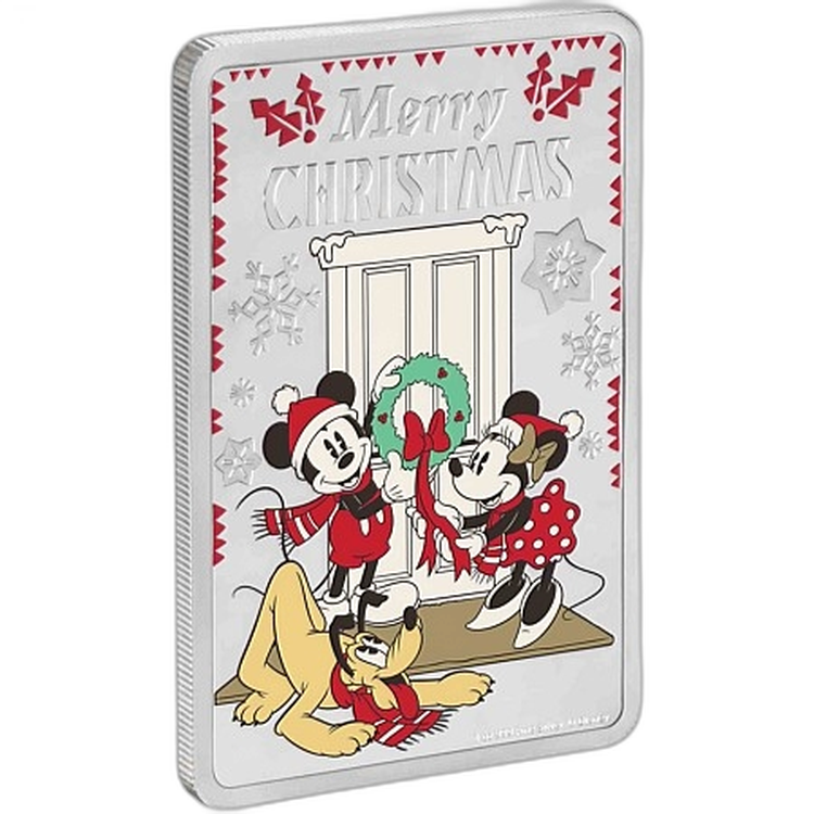 1 Troy ounce zilveren munt Disney's kerst groet Proof 2019 voorkant