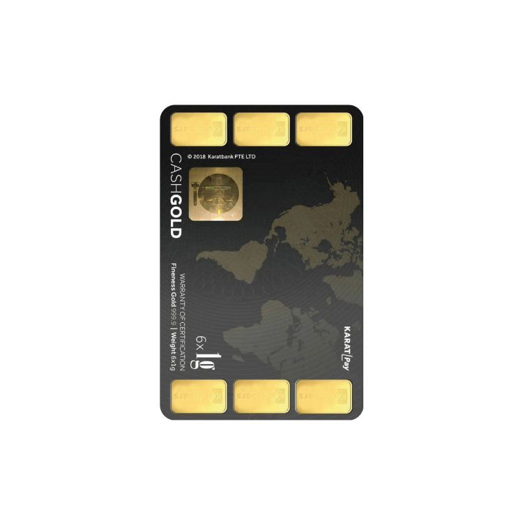 6x 1 gram karatbars goudbaar perspectief 1