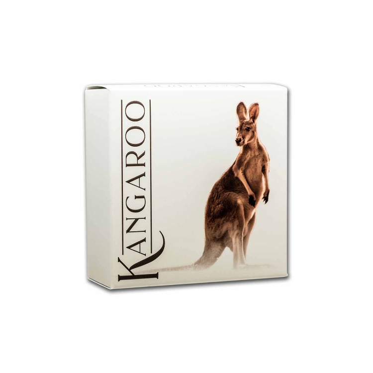 1 troy ounce zilveren Kangaroo Colorized Proof (High Relief) perspectief 2