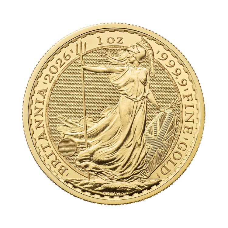 Voorzijde 1 troy ounce gouden Britannia 2026