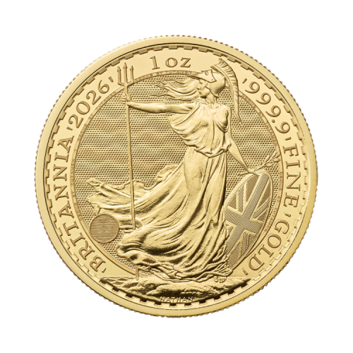 Achterzijde 1 troy ounce gouden Britannia 2026