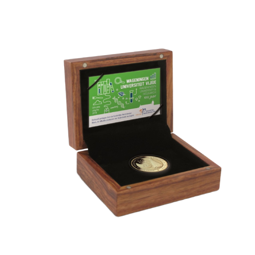 100 years Wageningen University 10 Euro Gold Proof - Golden Tenner front