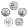 1/10 troy ounce platina munt diverse producenten voorkant