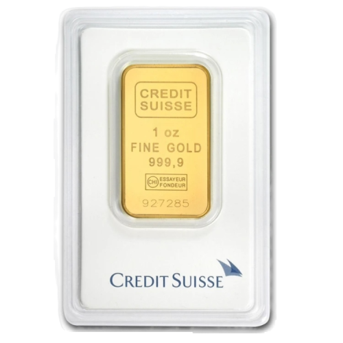 1 troy ounce goudbaar Credit Suisse