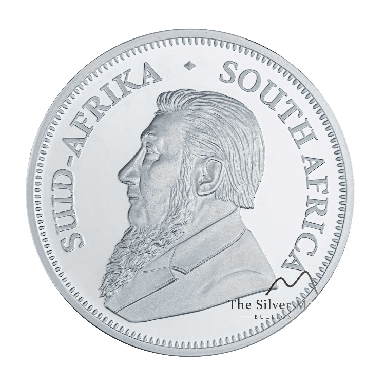 Obverse 2 oz silver Krugerrand 2021