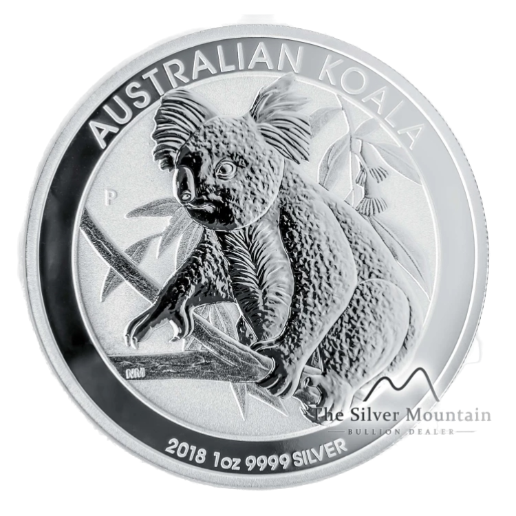 1 troy ounce zilver Koala munt 2018 front