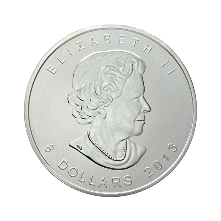 1,5 troy ounces silver Polar Bear coin 2013 back