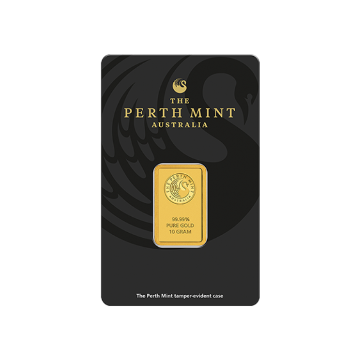10 grams 99,99 Perth Mint gold bar