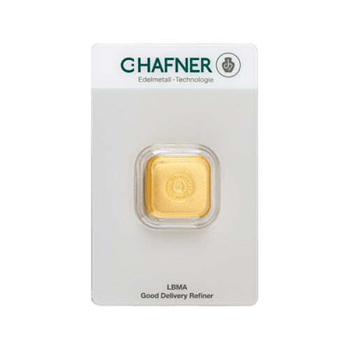 Gold bar 50 gram C. Hafner Nugget