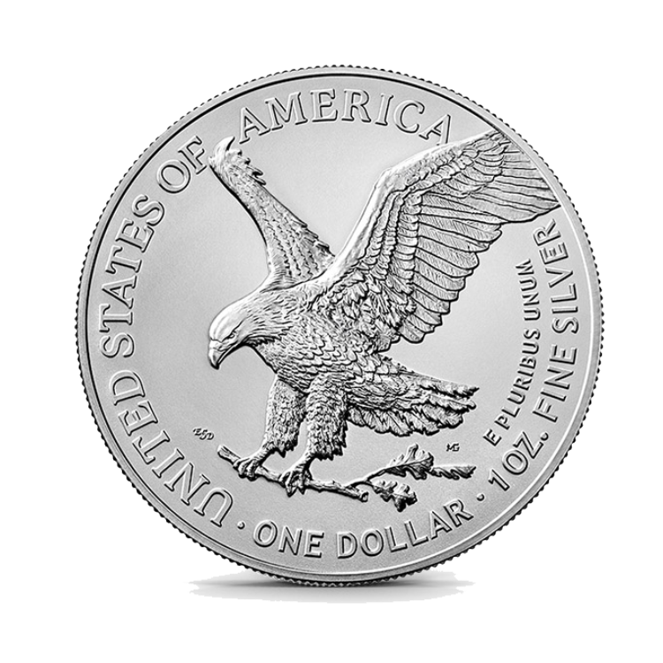 1 oz American Silver Eagle achterkant