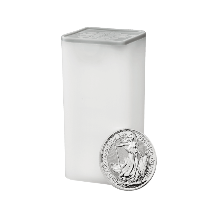 1 oz silver Britannia tube