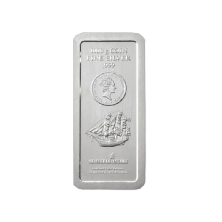 1 kilo silver coinbar various producers rear