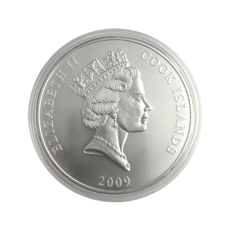 1 kilo Cook Islands silver coin rear