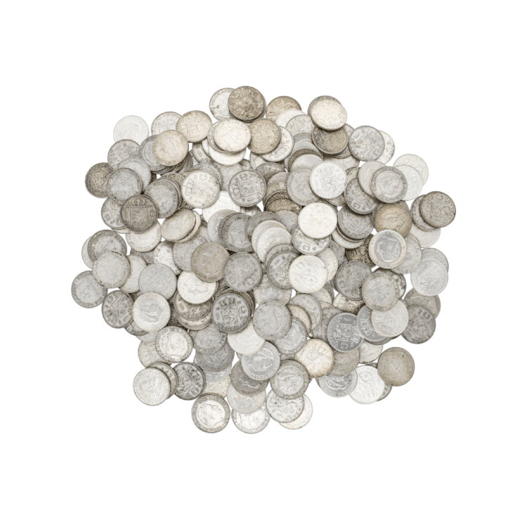 5 kilograms fine silver - Dutch Guilders, Rijksdaalders and Tientjes angle 1