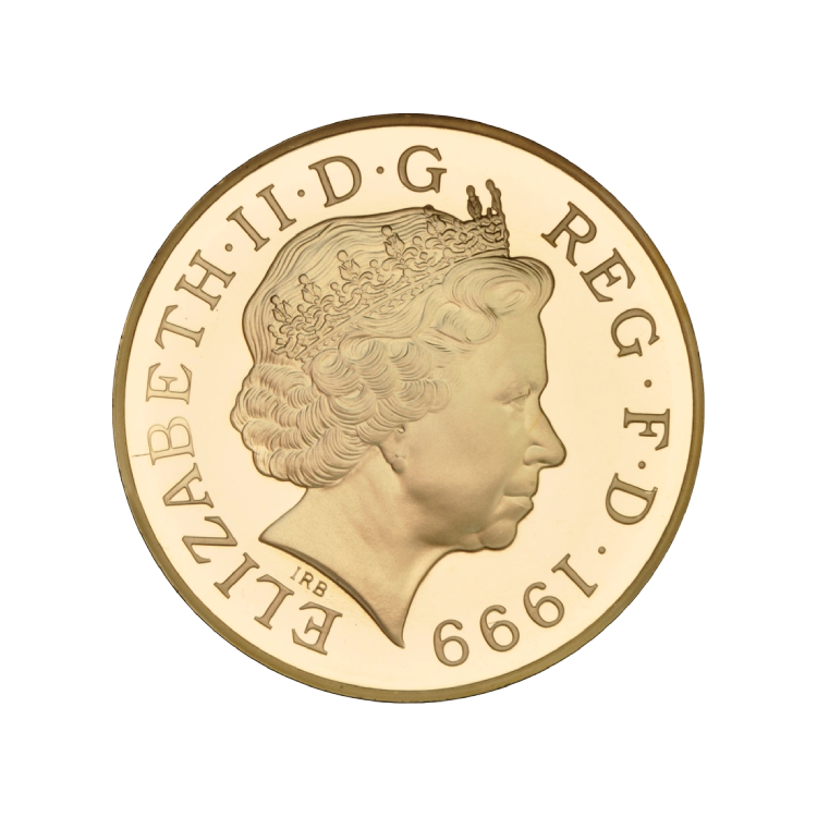 Gold £5 Millennium Crown (1999/2000) rear