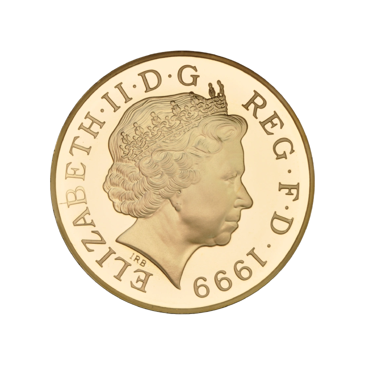 Gold £5 Millennium Crown (1999/2000) rear