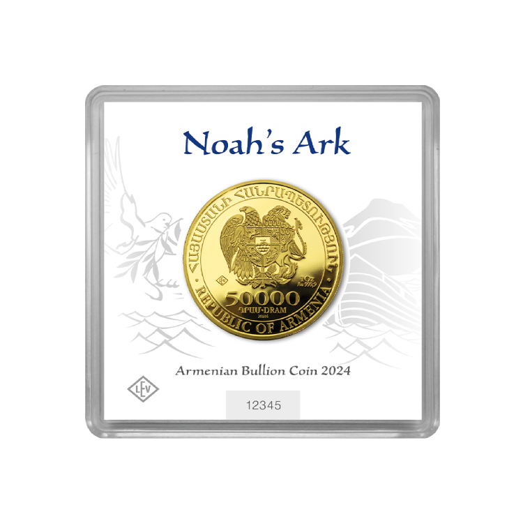 1 troy ounce gouden Noah's Ark munt certificaat