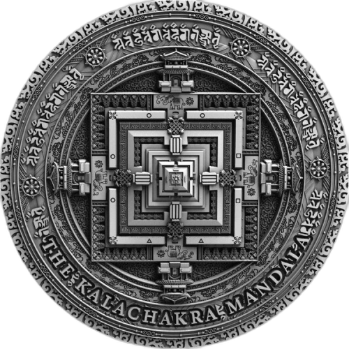 2 Troy ounce Ancient Calendars - The Kalachakra Mandala 2019 voorkant