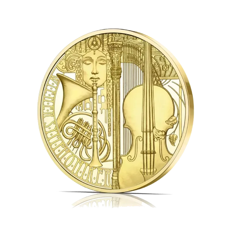 1/2 oz gouden 125th Anniversary Vienna Symphony Orchestra | Proof perspectief 1