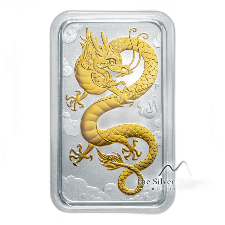 1 Troy ounce The Silver Mountain Muntbaar Dragon voorkant