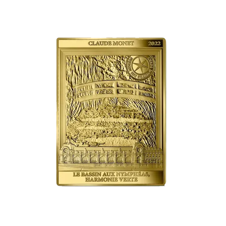 1 troy ounce gouden “The Water Lily Pond – Green Harmony” | Proof voorkant