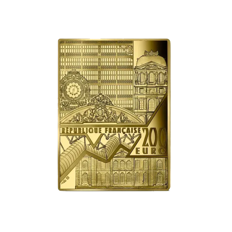 1 troy ounce gouden “The Water Lily Pond – Green Harmony” | Proof achterkant