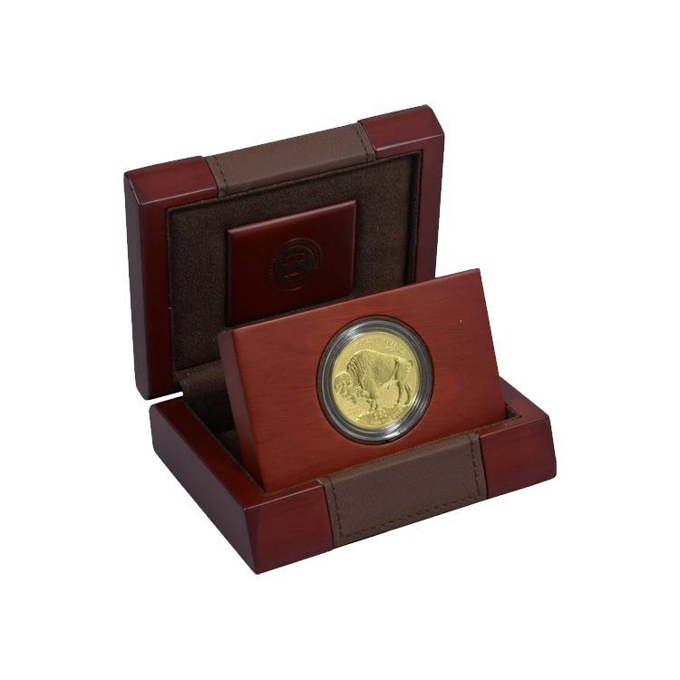 1 troy ounce gouden American Buffalo | Proof | Box & CoA achterkant