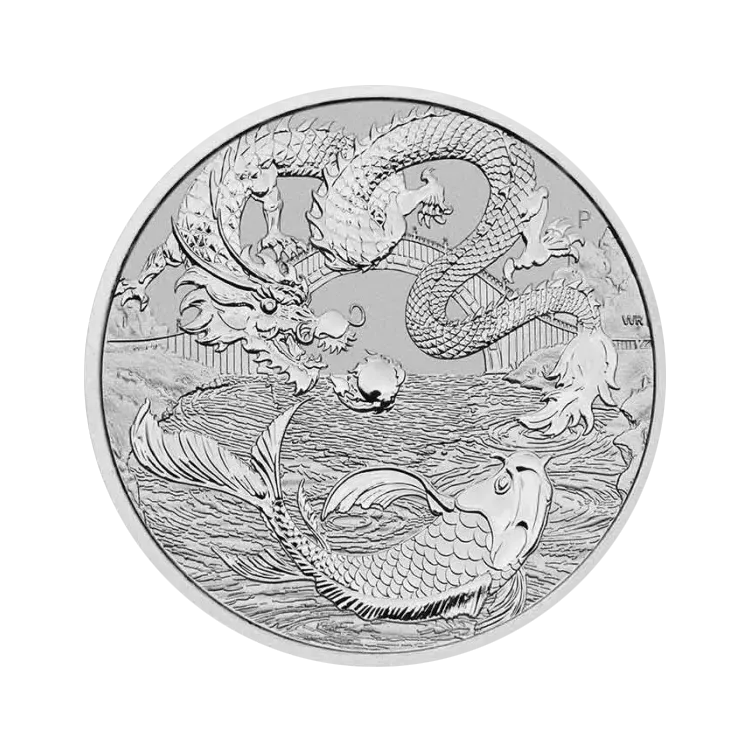 1 troy ounce zilveren munt perspectief 2