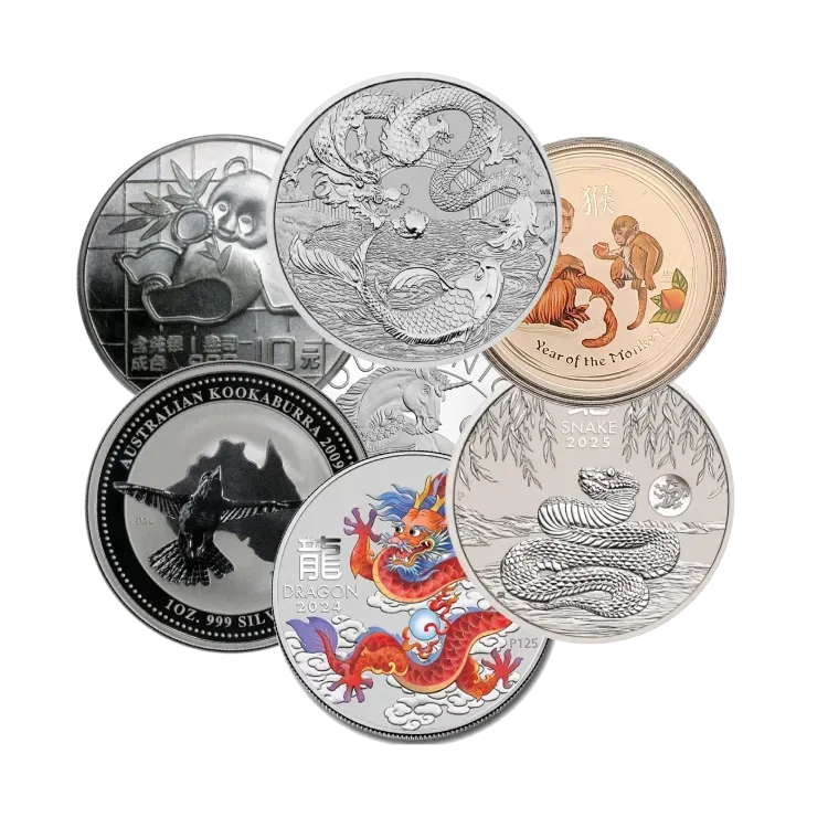 1 troy ounce zilveren munt perspectief 3