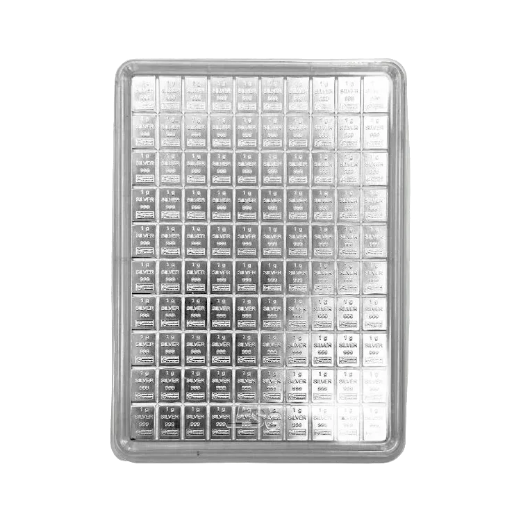 100 gram zilveren Combibar | Heimerle-Meule voorkant