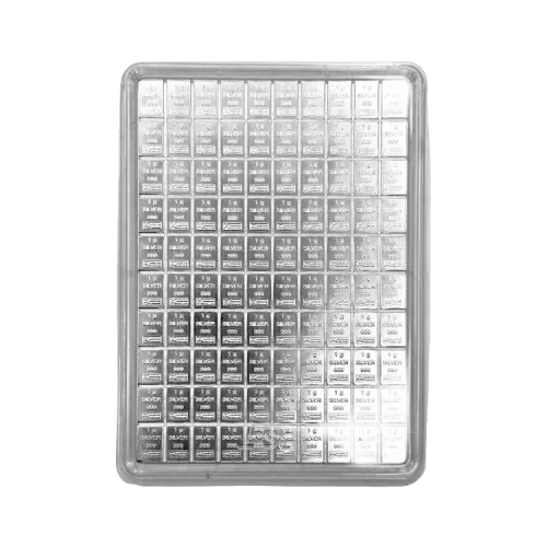 100 gram zilveren Combibar | Heimerle-Meule voorkant