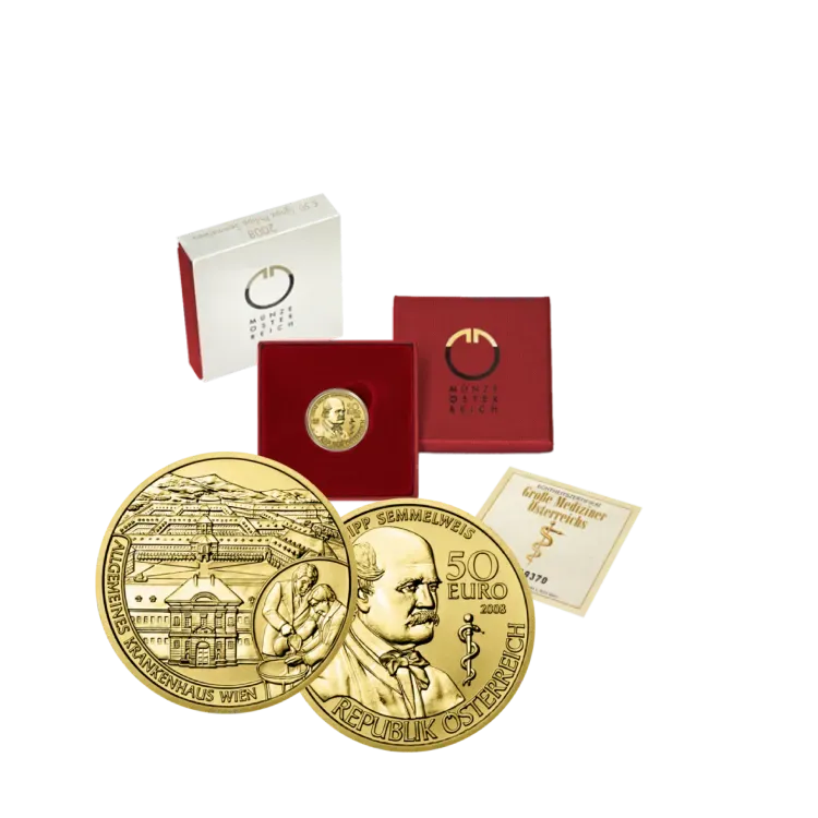 Golden €50 Ignaz Philipp Semmelweis front