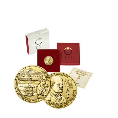 Golden €50 Ignaz Philipp Semmelweis front
