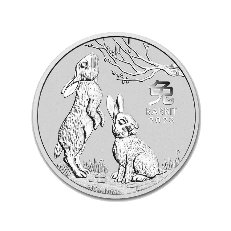 2 troy ounce silver Lunar coin various years back