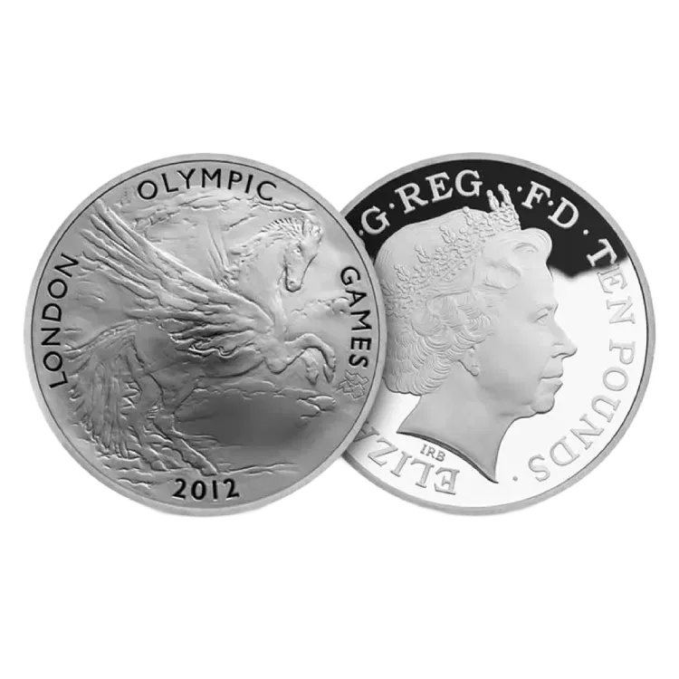10 troy ounce zilveren London Olympic Games 2012 | Box & CoA achterkant